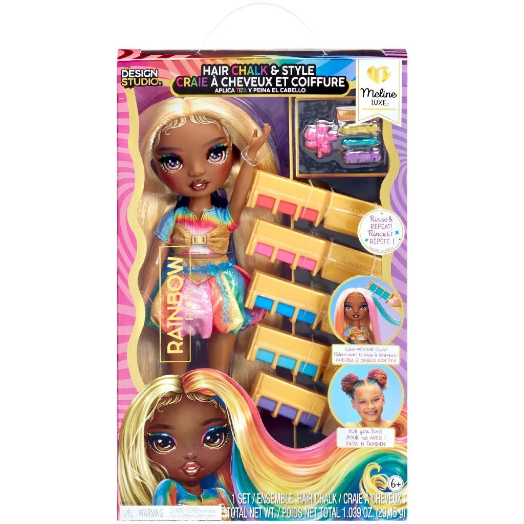 Rainbow High Hair Chalk & Style Pop Meline Luxe