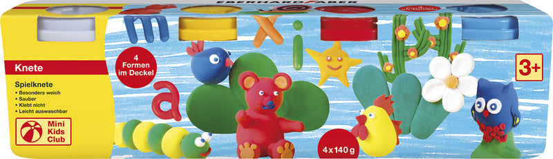 Eberhard Faber EF-572506 Kinderklei In Beker 140gr Wit Geel Rood Blauw