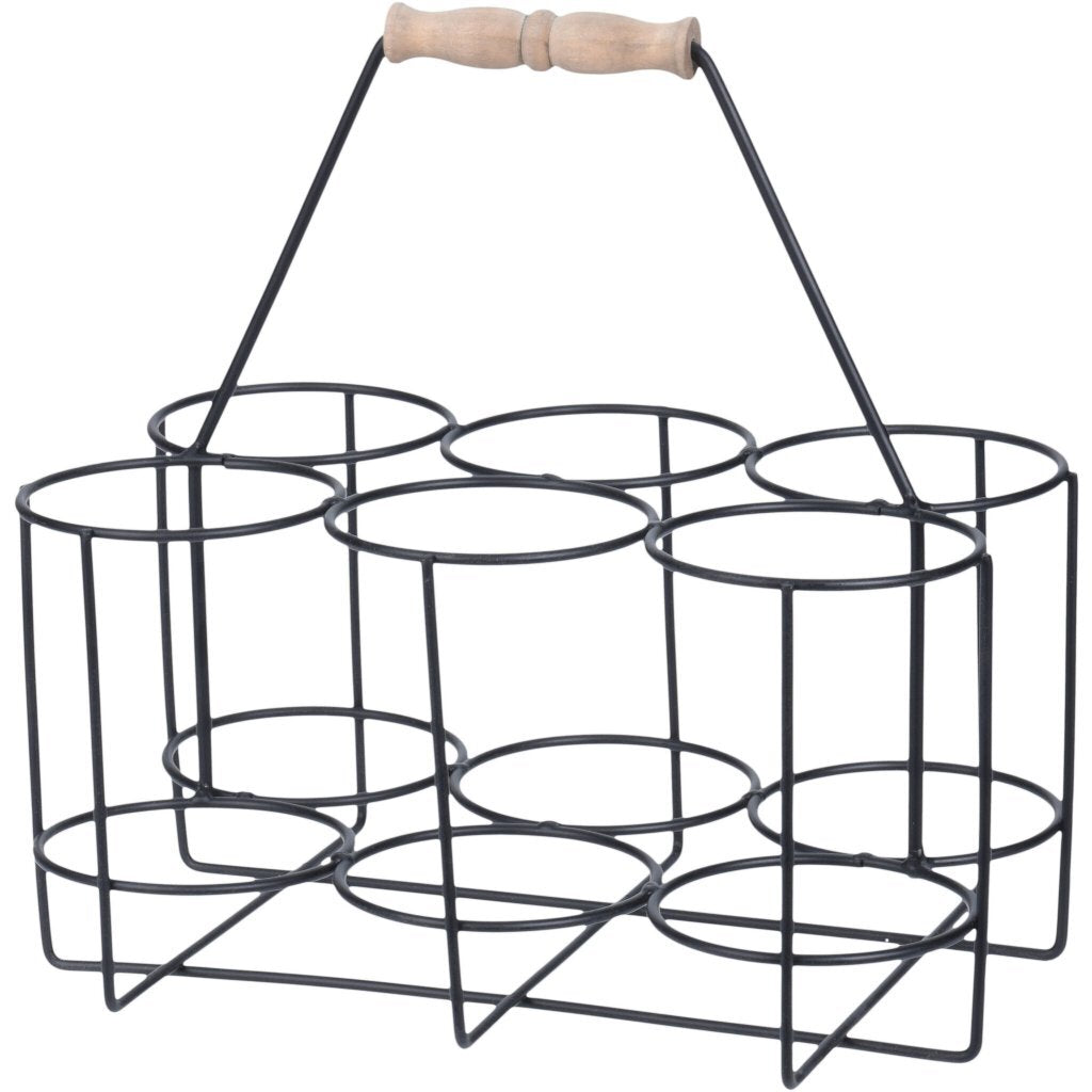 Home & Styling Wijnflesfhouder 30x13x27 cm Metaal/Zwart