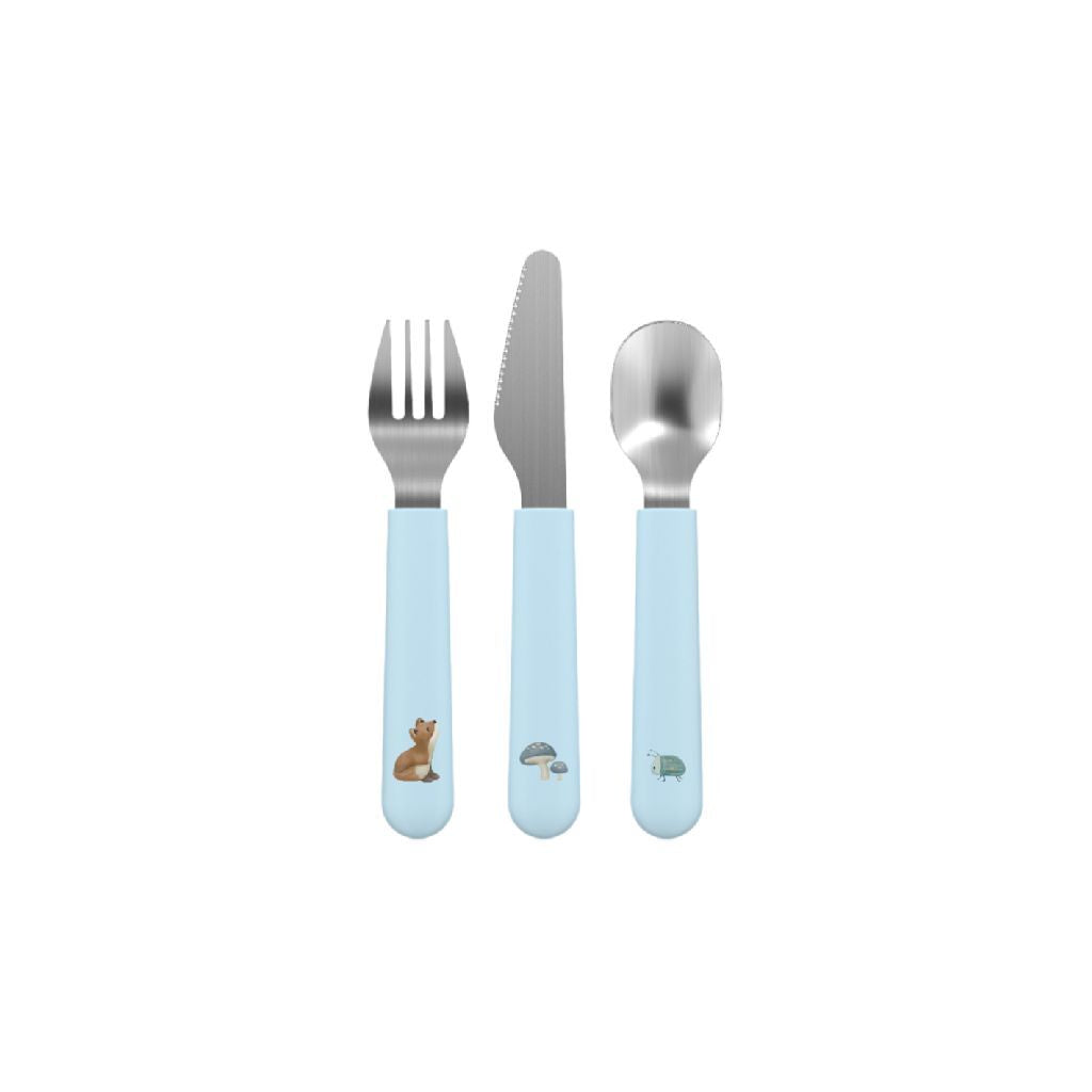 Mepal Little Dutch Forest Friends Bestek 3-delig Blauw