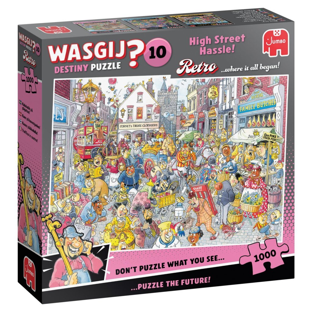 Jumbo Puzzel Wasgij Retro Destiny 10 Chaos in de Winkelstraat 1000 Stukjes
