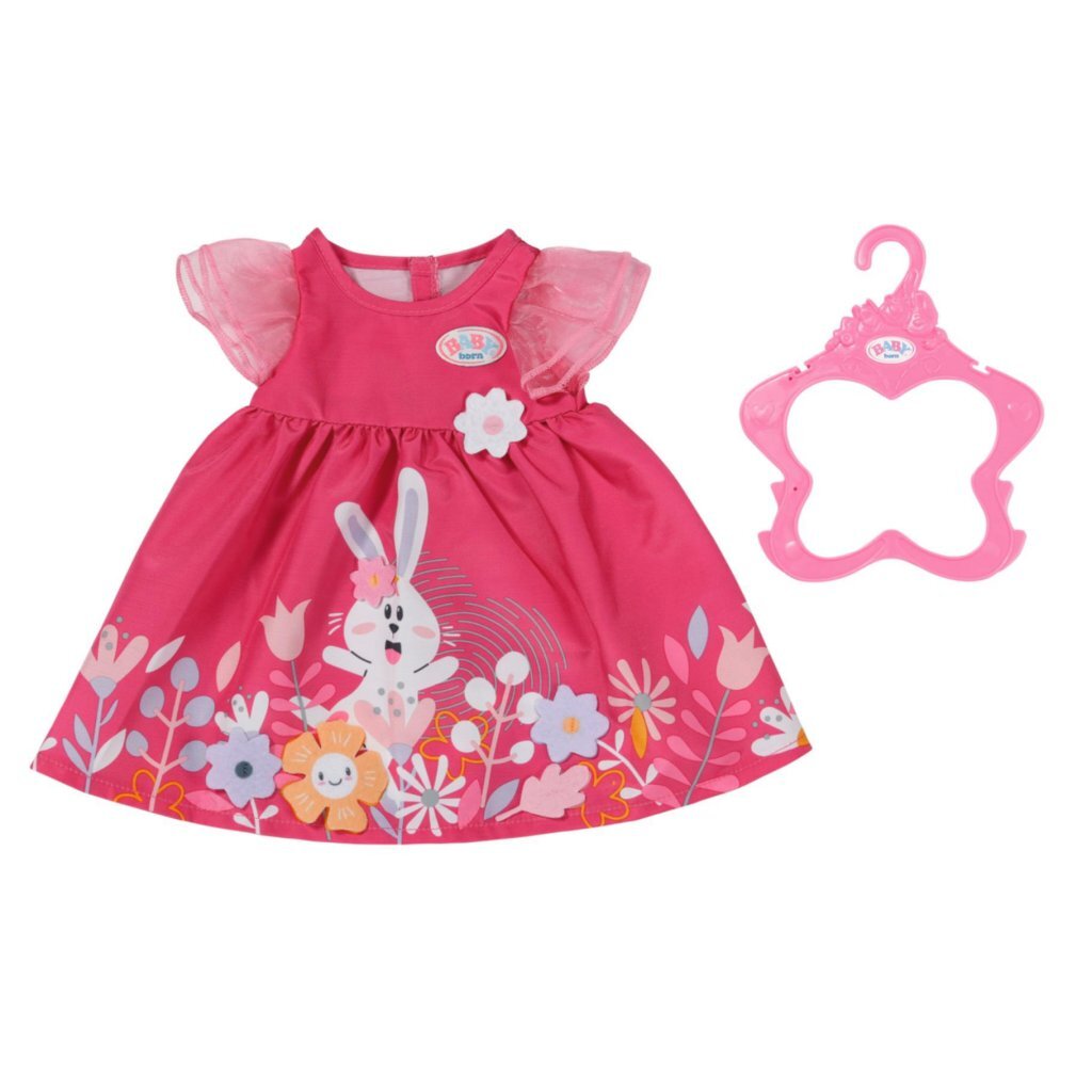 Baby Born Jurk Bloemen Roze