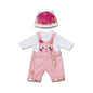 Baby Born Kat Onesie met Muts Roze/Wit