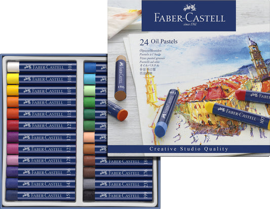 Faber Castell FC-127024 Oliepastels Creative Studio Etui A 24 Stuks.