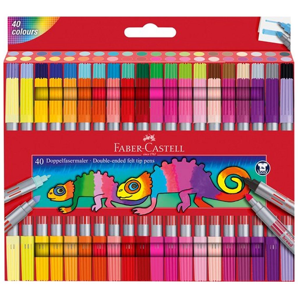 Faber Castell FC-151140 Duo Viltstiften 40 Stuks