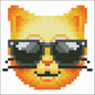 Diamond Dotz Diamond Painting Cool Cat 10x10 cm