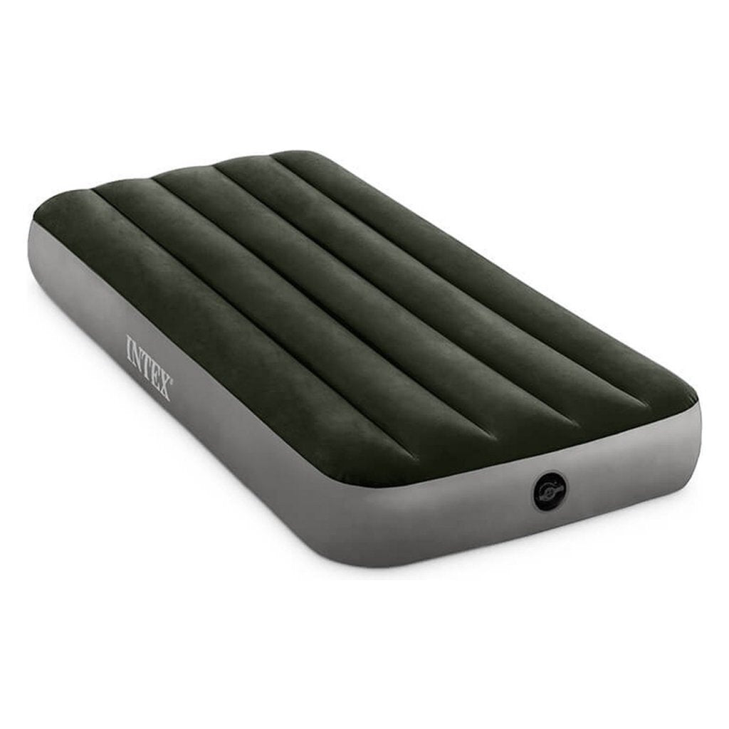 Intex 64106 Prestige Downy 1-Persoons Luchtbed 191x76 cm Groen/Grijs
