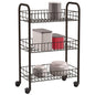 Tomado-Metaltex Siena Keukentrolley met Wielen 41x23x63 cm Zwart