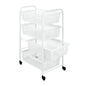 Metaltex Jumbotex Opbergkar met Wielen + 4 Lades 76x46x35 cm Wit/Metaal