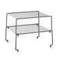 Metaltex Stapelbaar Rek voor Borden 32x32x14 cm 2 Stuks Zwart