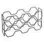 Metaltex Wijnrek Hexagon voor 10 Flessen 43x12x22 cm Zwart