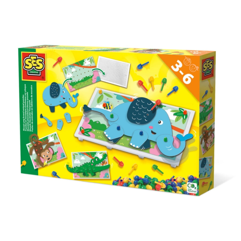 SES Creative Moza&iuml;ek Pinnenbord Dieren