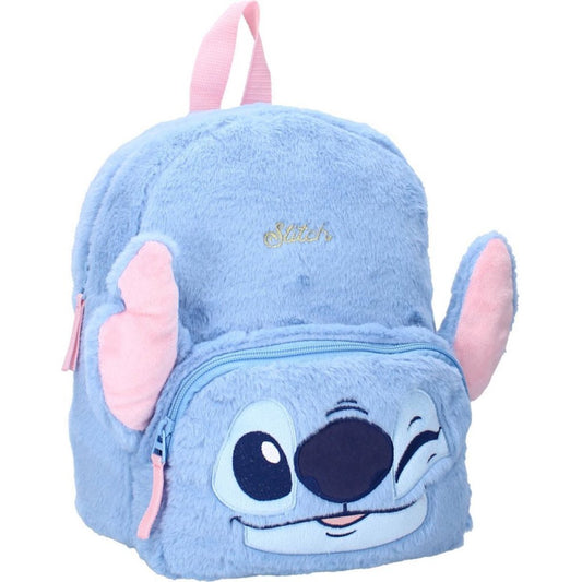 Disney Pluche Rugzak Stitch 26x21x11 cm Lichtblauw/Lichtroze