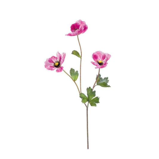 Kunstbloem Klaproos 70 cm Fuchsia