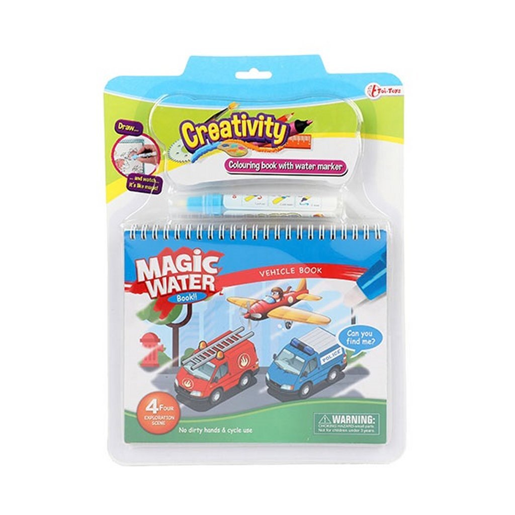 Creativity Kleuren met Water Boek Voertuigen
