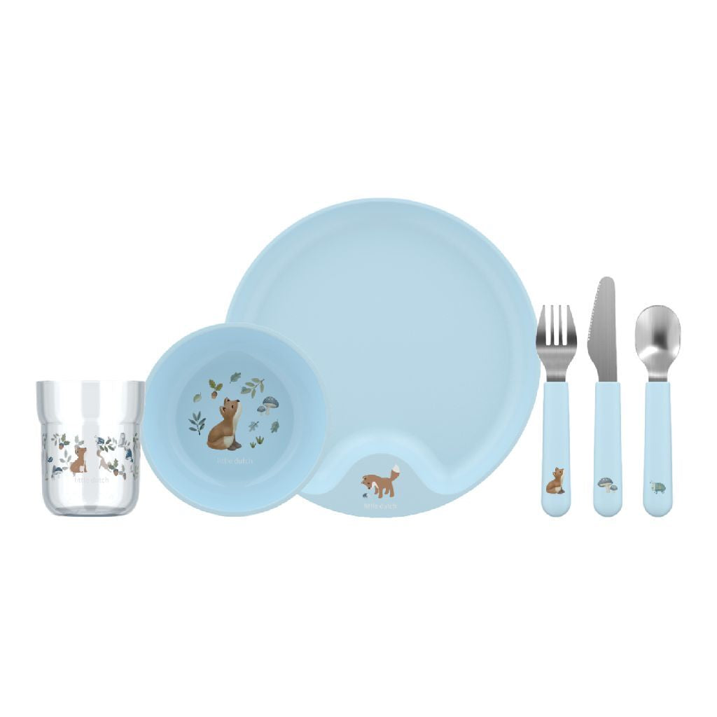 Mepal Little Dutch Forest Friends Servies 6-delig Blauw